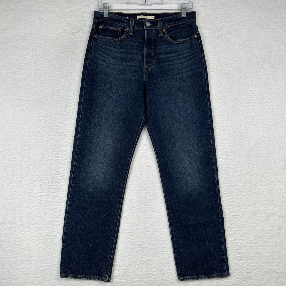 Levi's Wedgie‎ Straight Premium Big E Denim Blue Jeans Women's Sz 28 (30x28)